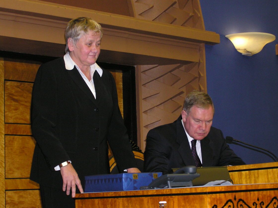 Riigikogu esimees Ene Ergma kohtus Soome parlamendi (Eduskunta) esimehe Paavo Lipponeniga